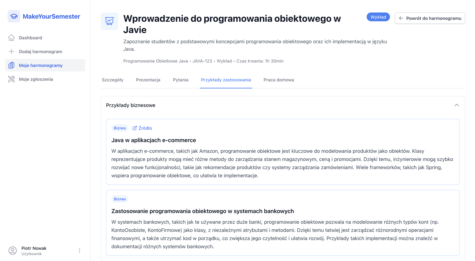 Przykłady z biznesu