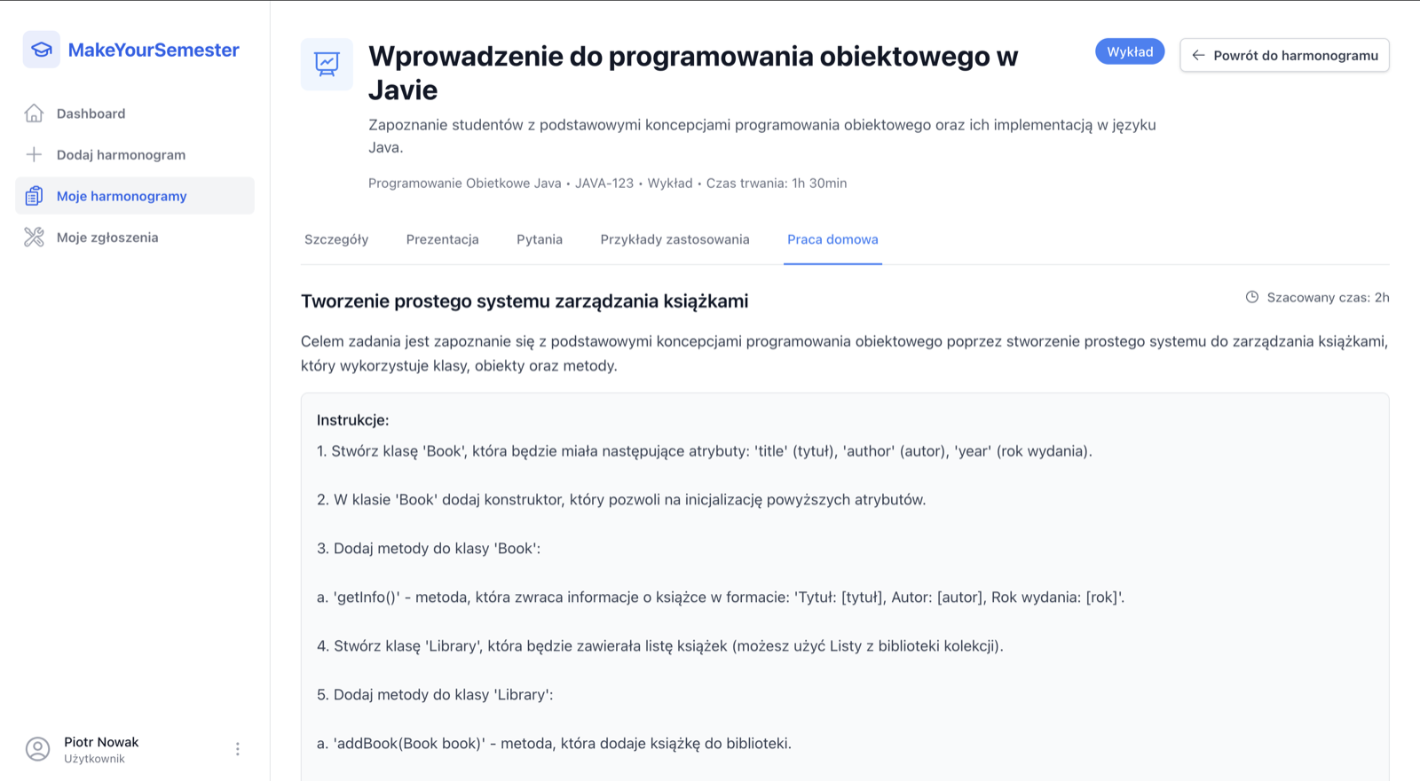 Prace domowe z instrukcjami